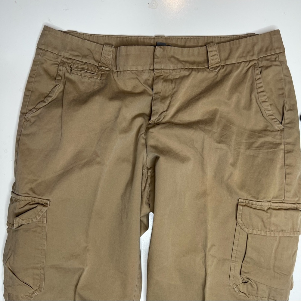 GAP Cargo Pants Women Size 14 Khaki Utility Jogger Ankle Pockets Casual - Picture 2 of 5
